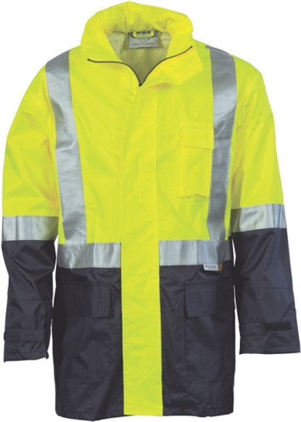 HiVis Two Tone Light Weight Rain Jacket with 3M R/Tape