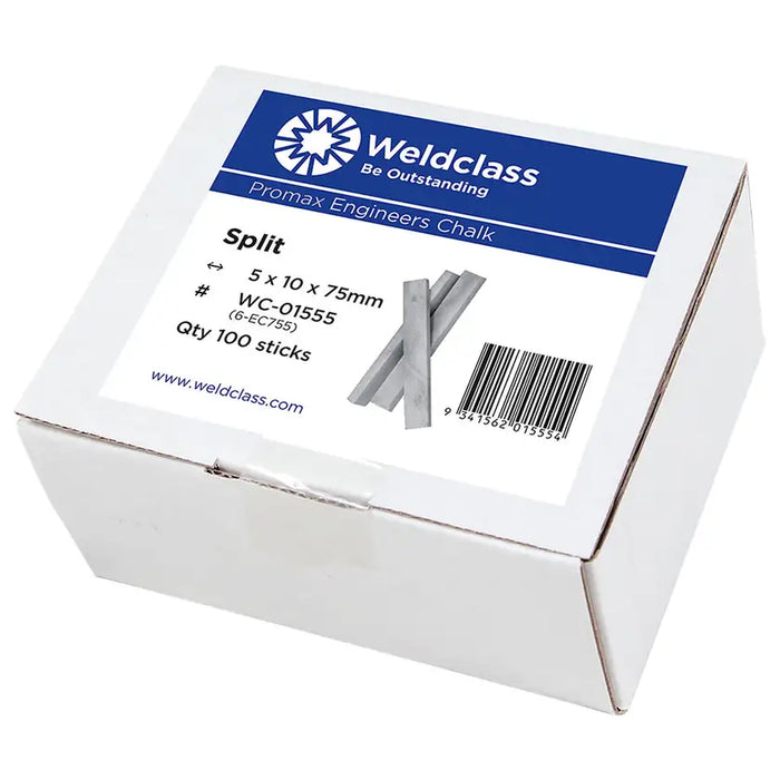WELDCLASS Engineering Split Chalk 75 x 10 x 5 mm - 100 Pcs