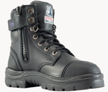 Steel Blue 512709 Argyle Zip Ladies: Scuff Cap BLACK