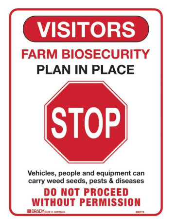 Biosecurity on Farm notice - Multi options available