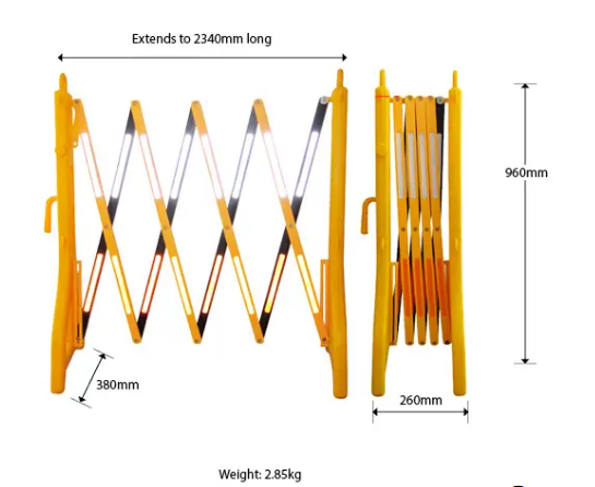 Lightweight portable, expanding, crowd control barrier