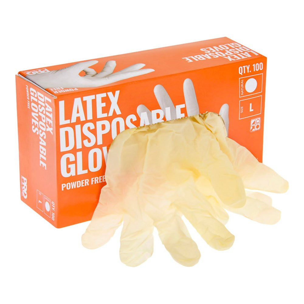 DISPOSABLE LATEX POWDER FREE GLOVES — WORK STUFF SAFETY