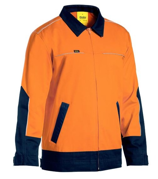 Bisley Hi Vis - Cotton Drill Jacket
