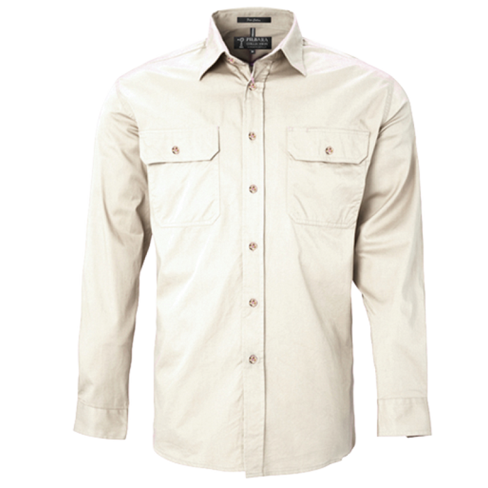 Pilbara Long Sleeve Open Front Shirt