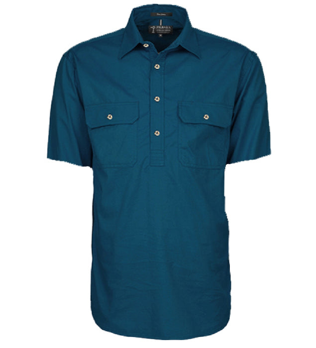 Pilbara Men's Short Sleeve Closed Front Shirt