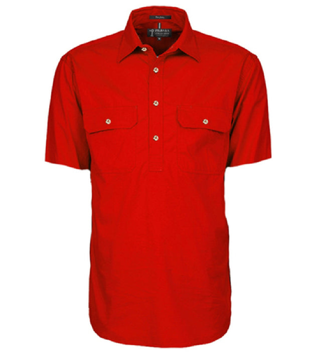 Pilbara Men's Short Sleeve Closed Front Shirt