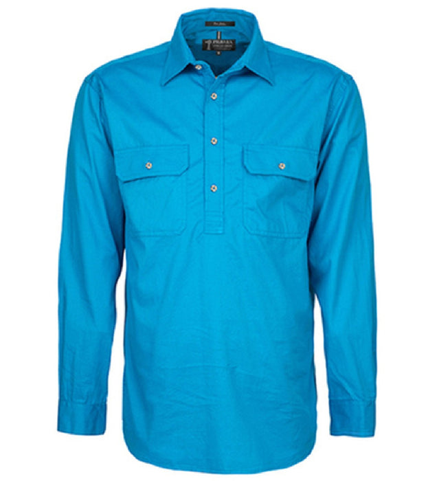 Pilbara Men's Long Sleeve Closed Front Shirt