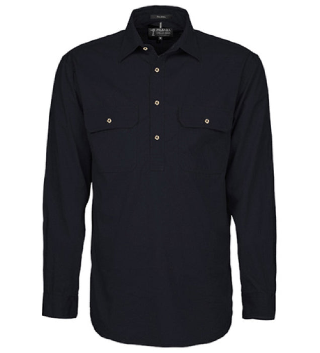 Pilbara Men's Long Sleeve Closed Front Shirt