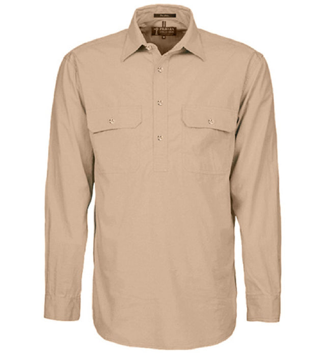 Pilbara Men's Long Sleeve Closed Front Shirt