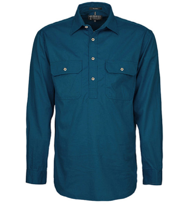 Pilbara Men's Long Sleeve Closed Front Shirt