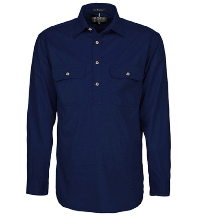 Pilbara Men's Long Sleeve Closed Front Shirt