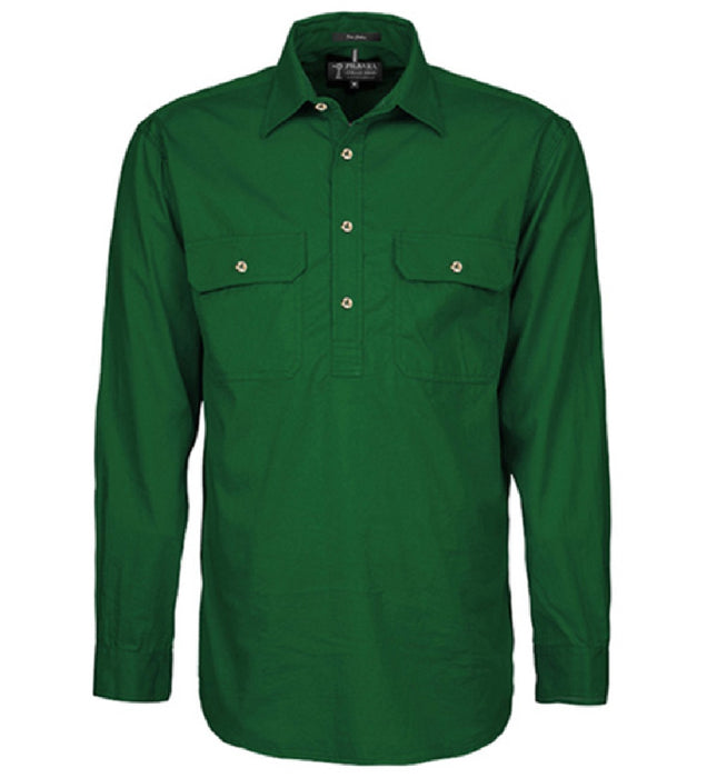 Pilbara Men's Long Sleeve Closed Front Shirt