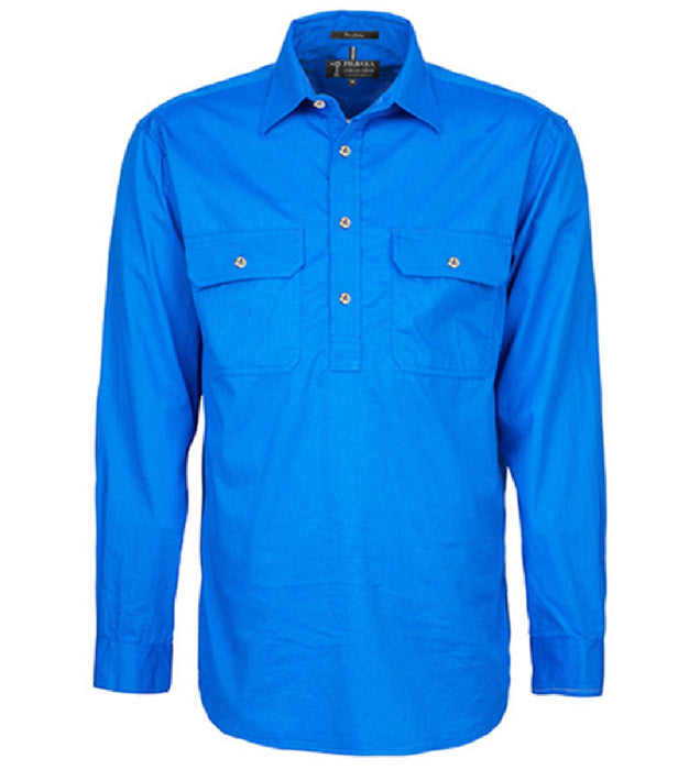 Pilbara Men's Long Sleeve Closed Front Shirt