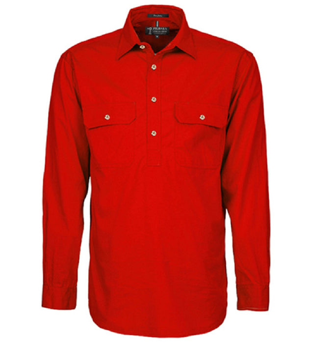 Pilbara Men's Long Sleeve Closed Front Shirt