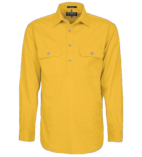 Pilbara Men's Long Sleeve Closed Front Shirt