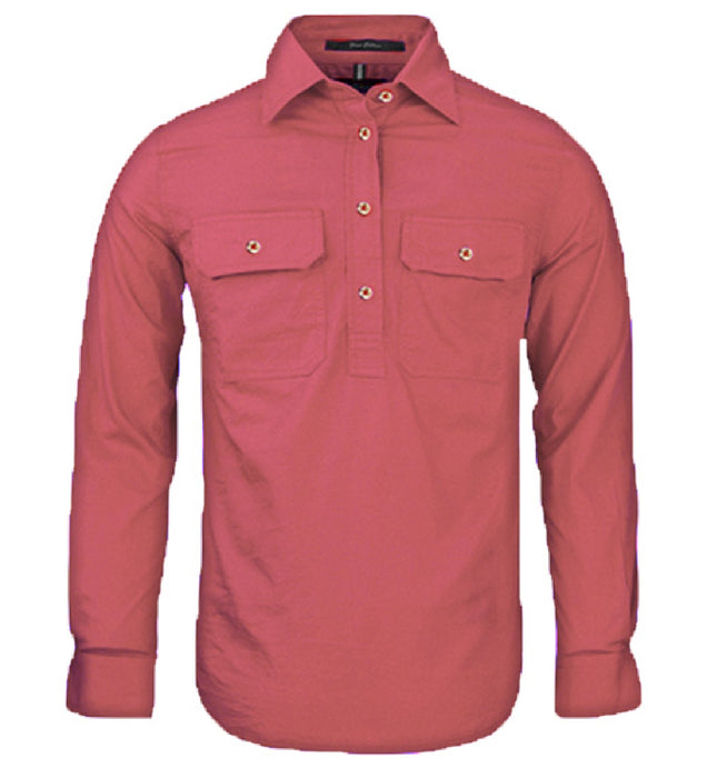 Ladies/Womens Pilbara Long Sleeve Closed Front Shirt