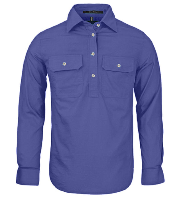 Ladies/Womens Pilbara Long Sleeve Closed Front Shirt