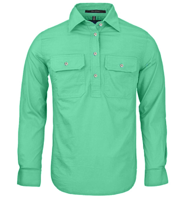 Ladies/Womens Pilbara Long Sleeve Closed Front Shirt