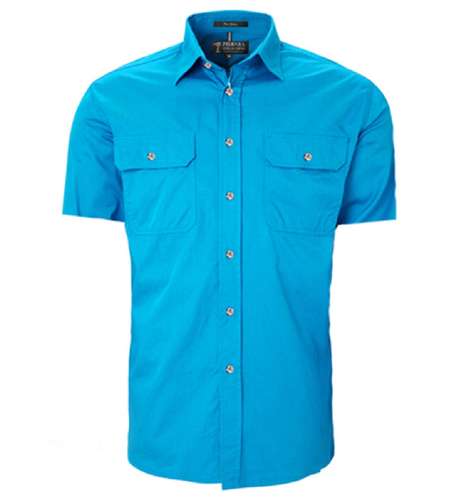 Mens Pilbara Short Sleeve Open Front Shirt