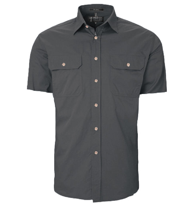 Mens Pilbara Short Sleeve Open Front Shirt
