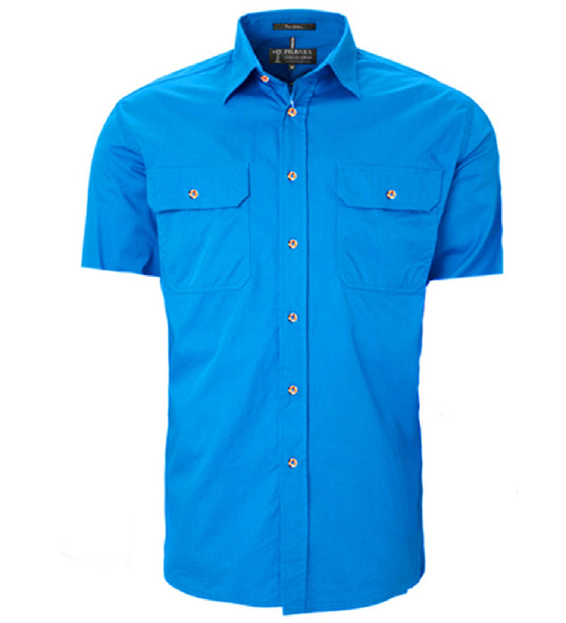 Mens Pilbara Short Sleeve Open Front Shirt