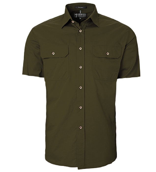 Mens Pilbara Short Sleeve Open Front Shirt