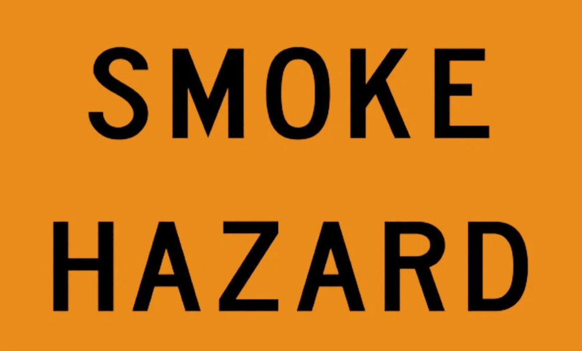 Smoke Hazard Sign (Metal)