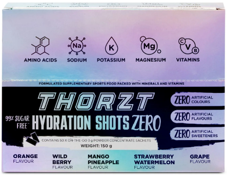 Thorzt 99% Sugar Free Hydration Shots Zero Mixed Pk 50
