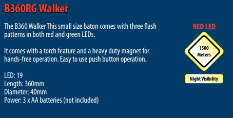 Traffic Control Wand with Torch and Heavy Duty Maqnet