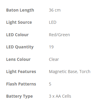 Traffic Control Wand with Torch and Heavy Duty Maqnet