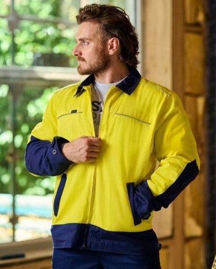Bisley Hi Vis - Cotton Drill Jacket