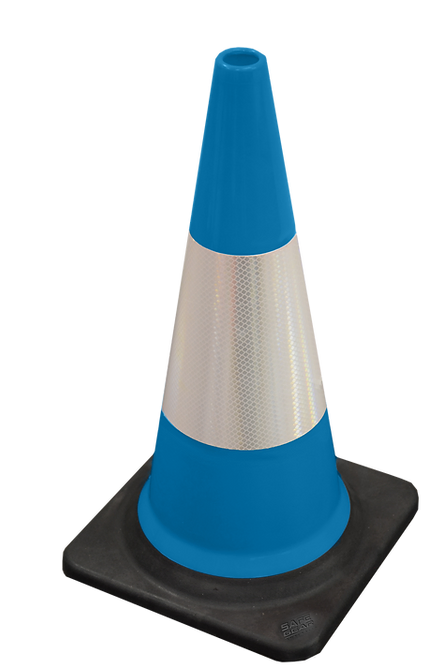 Blue Reflective Traffic Cone 700mm