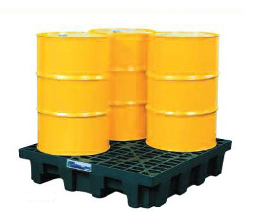 28254 4 Drum Square Spill Pallet Polyethylene Low Profile