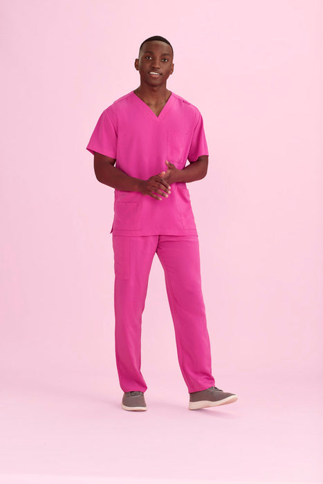 Bizcare Unisex Pink Scrub Pant -Breast Cancer Foundation