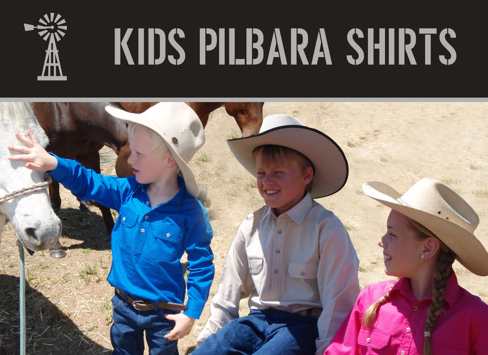 Kids Pilbara Long Sleeve Closed Front Shirt