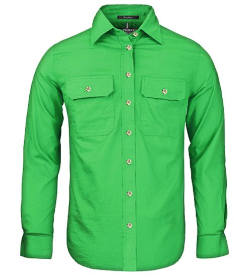 Ladies/Woman Pilbara Long Sleeve Open Front Shirt