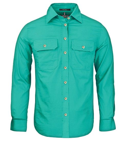 Ladies/Woman Pilbara Long Sleeve Open Front Shirt