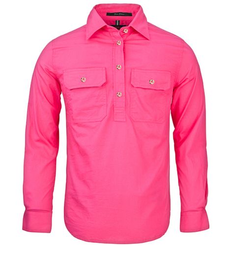 Ladies/Woman Pilbara Long Sleeve Closed Front Shirt