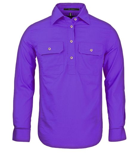 Ladies/Woman Pilbara Long Sleeve Closed Front Shirt