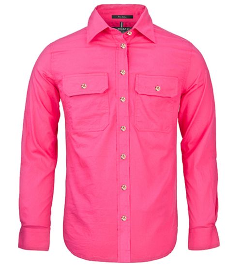 Ladies/Woman Pilbara Long Sleeve Open Front Shirt