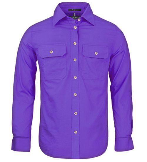 Ladies/Woman Pilbara Long Sleeve Open Front Shirt