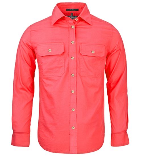 Ladies/Woman Pilbara Long Sleeve Open Front Shirt